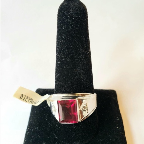 American made Sterling Silver men's ring size 13 - Picture 1 of 4